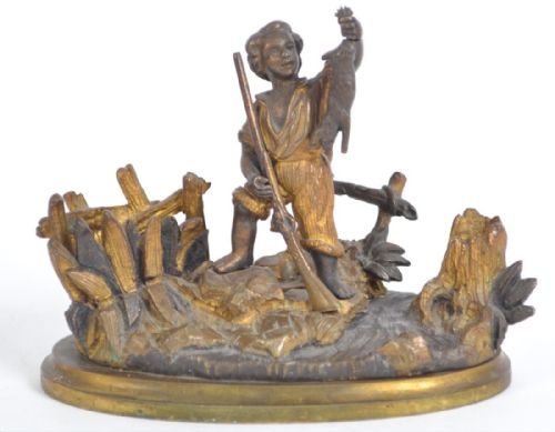 A 19th Gilded Bronze Match Striker