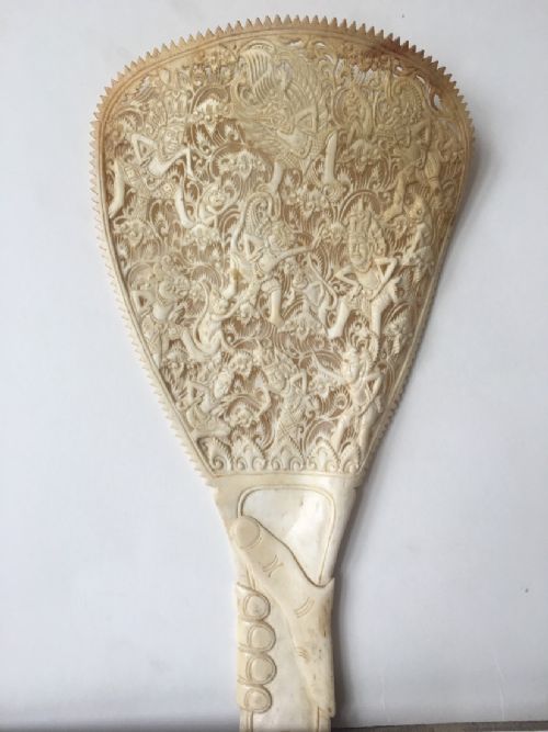 Finely Carved Fan from Thailand