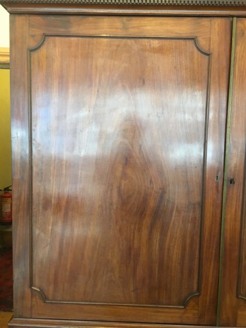 fig 1. C18th Mahogany linen press