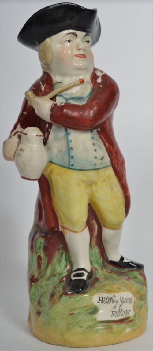 C19th Hearty Good Fellow Staffordshire Toby Jug.
