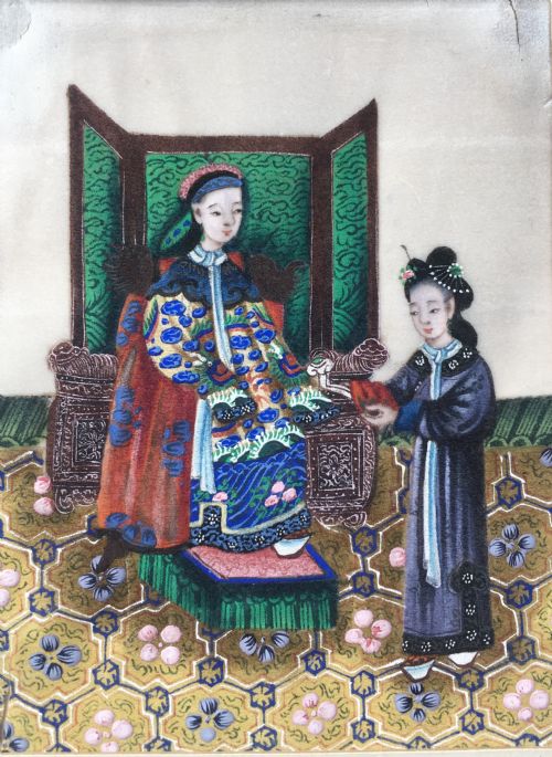 A Chinese  Painting on Pith Paper