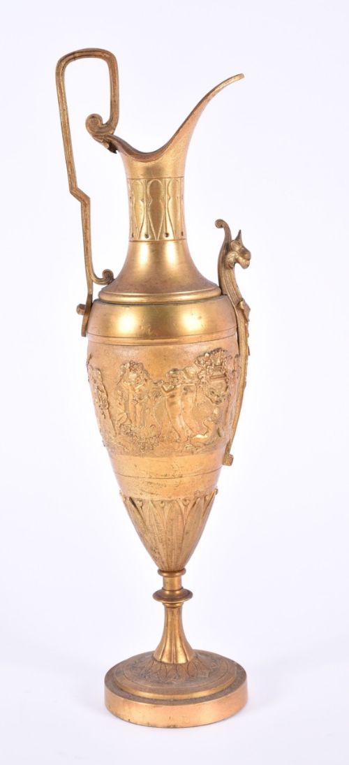 Early C19th Gilt Bronze Classical Ewer
