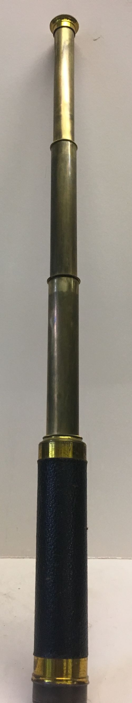 C19th Three Drawer Brass Telescope