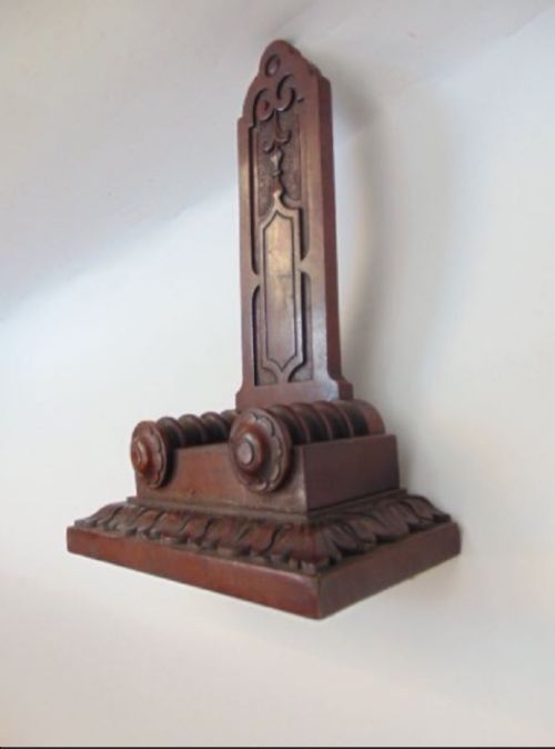 C19th Carved Mahogany Plate Stand