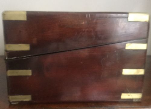 fig 1. C19th campaign laptop desk with secret drawers