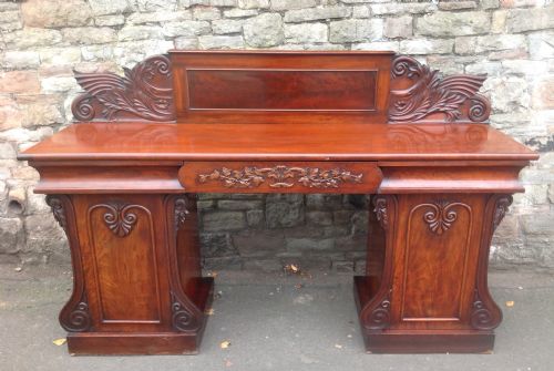 C19th Mahogany Pedestal Sideboard