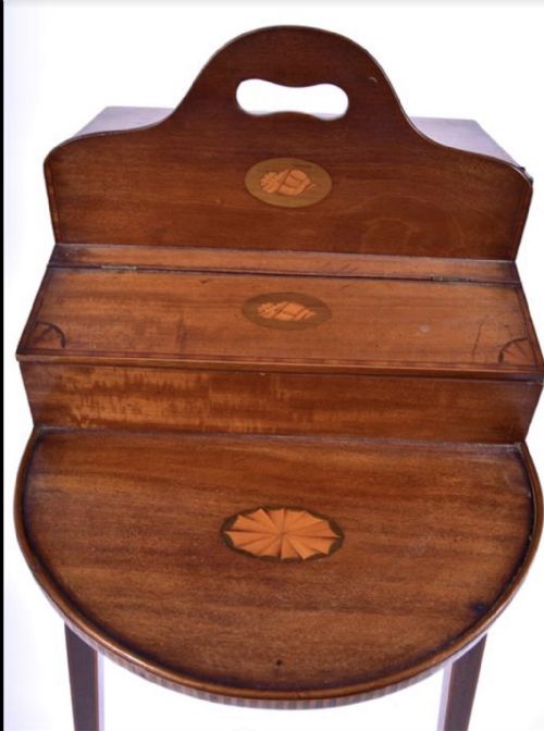 Edwardian Mahogany Inlaid Valet Stand