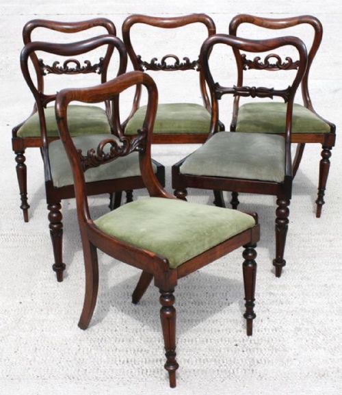 Harlequin Set of Four Plus Two Rosewood Chairs