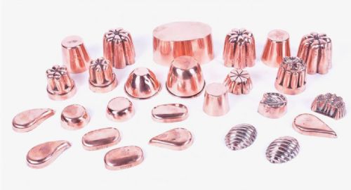 A Collection of 26 Small Late C19th Copper Moilds