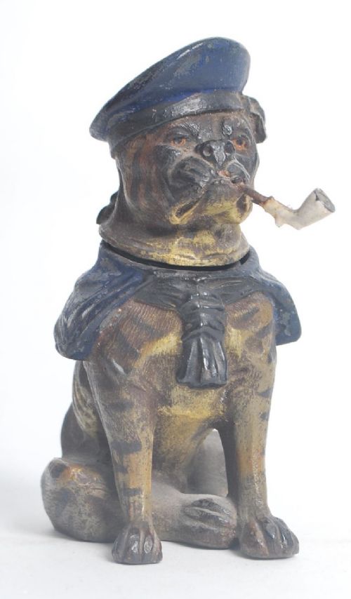 A Cold Painted Novelty Inkwell