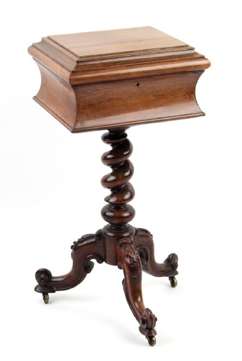 C19th Rosewood Teapoy by Druce & Co.  London