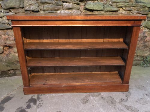 C19th Walnut Low Victorian Bookcase