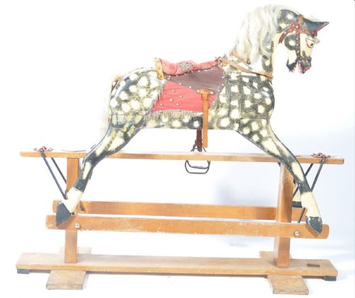 Large Unrestored Rocking Horse by Collinsons of Liverpool