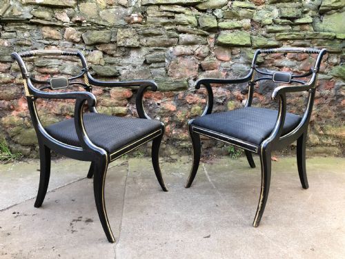 Fine Pair of Regency Armchairs