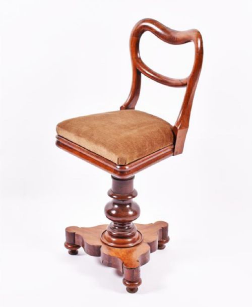 C19th Revolving Harp Stool