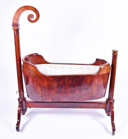 A 19th Century French Mahogany Rocking Cradle