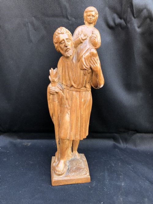 1920s Carving of St Christopher