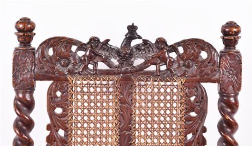 fig 1. A C17th walnut carved armchair