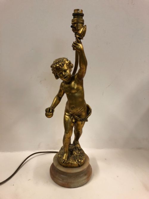 Early C20th Cherub Lamp