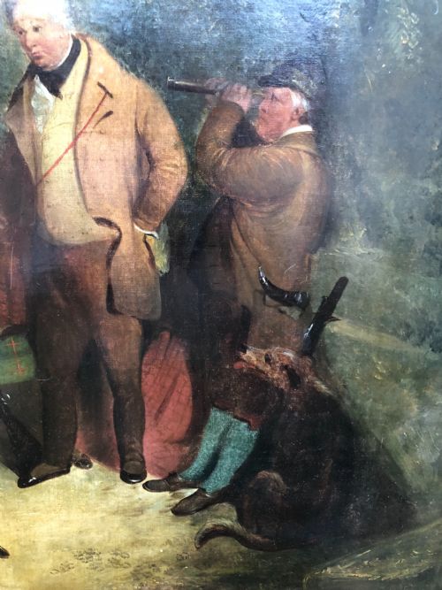 fig 1. C19th oil painting on canvas of Scottish highland scene