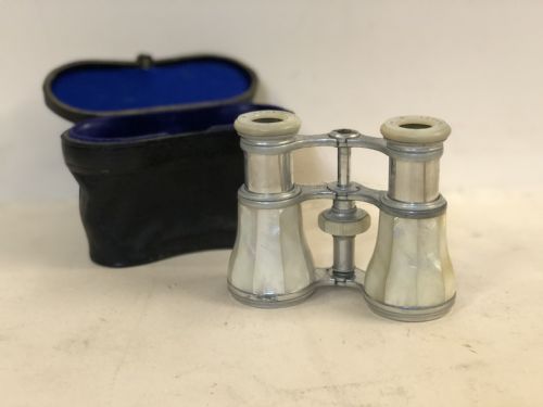 A Pair of Opera Glasses in Original Case Marked Lemaire