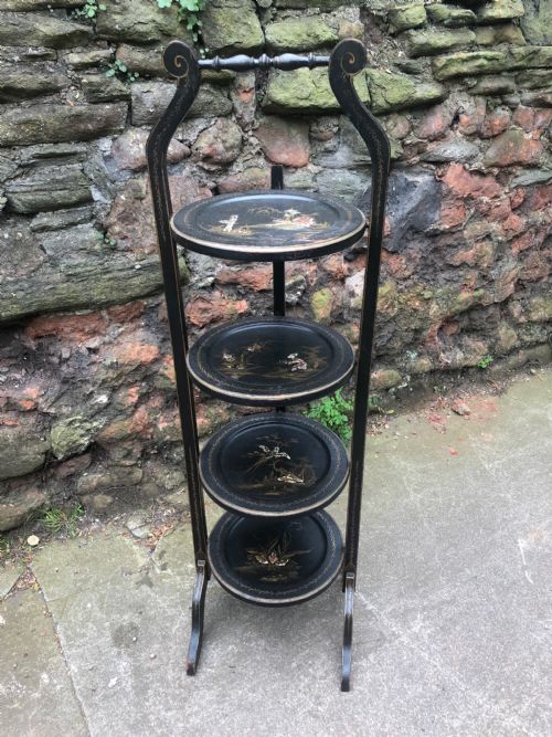 Edwardian Chinoiserie 4 Tier Cake Stand