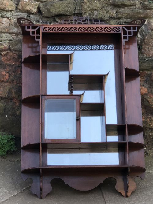 Edwardian Chinese Chippendale Influenced Wall Shelves