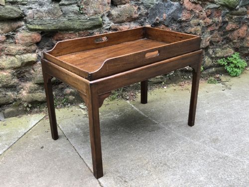 George III Butlers Tray on Later Stand