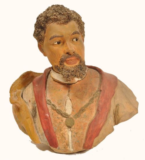 C19th Goldsheider Terracotta Sculptured Bust of a Blackamoor