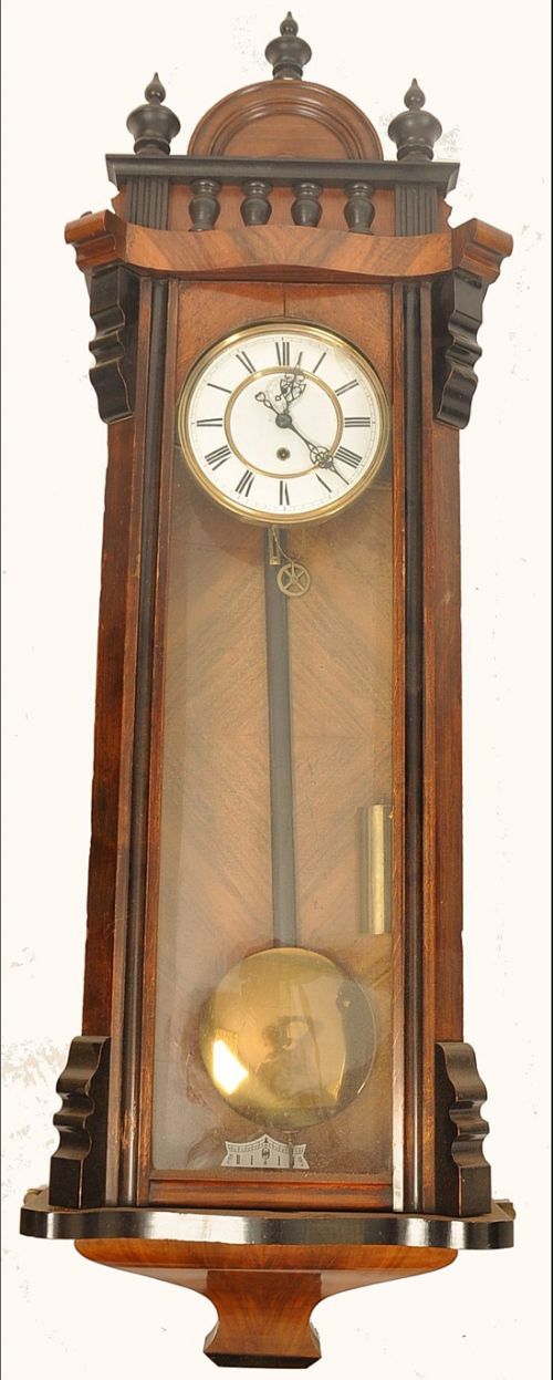 C19th Vienna Regulates Single Train Wall Clock