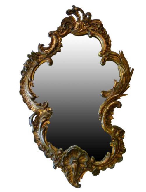 C19th Rococo Gilded Wall Mirror