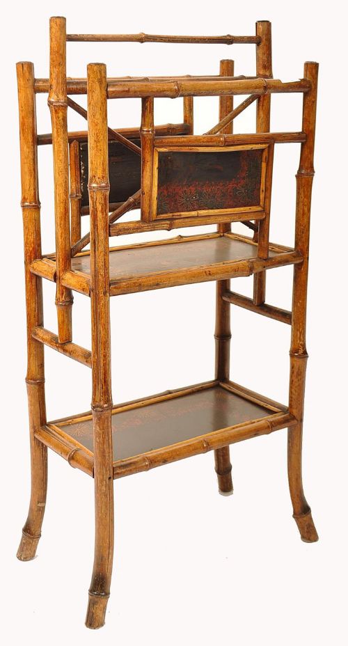 C19th Bamboo Canterbury What Not