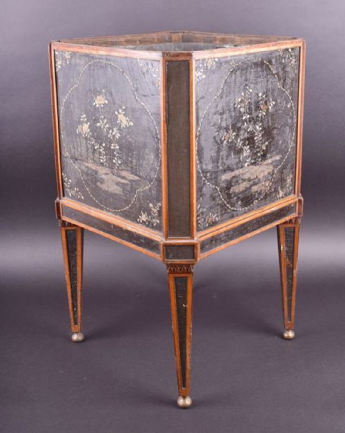 A Late Georgian Fruitwood and Lacquered Panelled Floor Planter