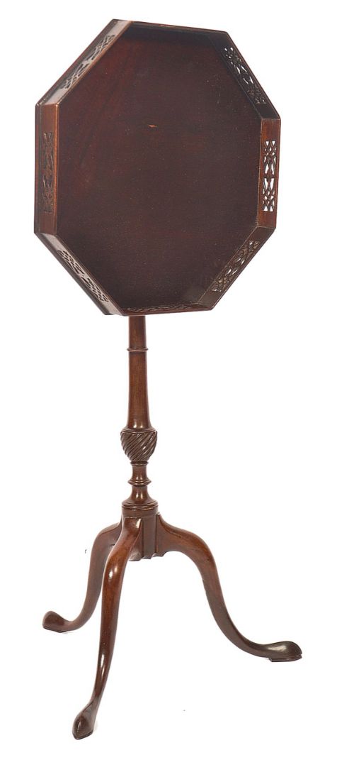 A Fine 19th Century Mahogany Tilt Top Wine Table in the Manner of Thomas Chippendale