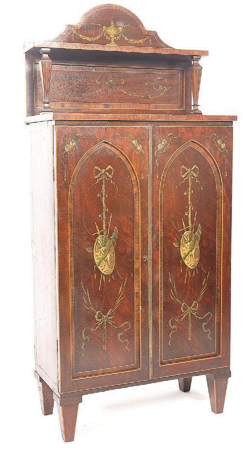 A C19th Painted Mahogany Chiffonier/side Cabinet