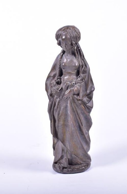C19th Plaster Figure of a Medieval Wood Carving