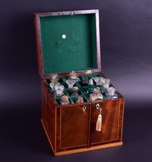 Early C19th Mahogany Medicine Cabinet