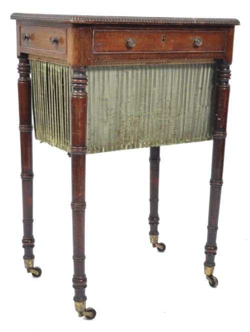 A Late 18th Century Georgian Mahogany Work Box Table in the Manner of Gillows