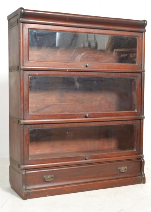 5 Section Mahogany Globe Wernicke Bookcase