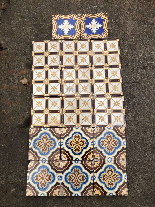 A Small Collection of 17 Floor Tiles