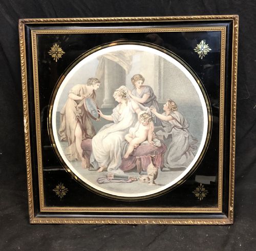 Angelica Kauffman Stipple Engraving in Original Frame