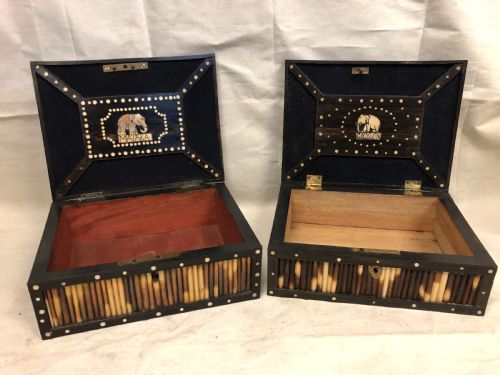 Two Ceylon Quillwork Boxes