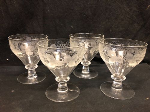 A Set of Four Rummers /  Wine Glasses
