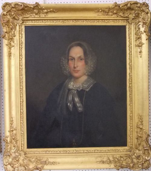 C19th Oil on Canvas, Unsigned of a Lady