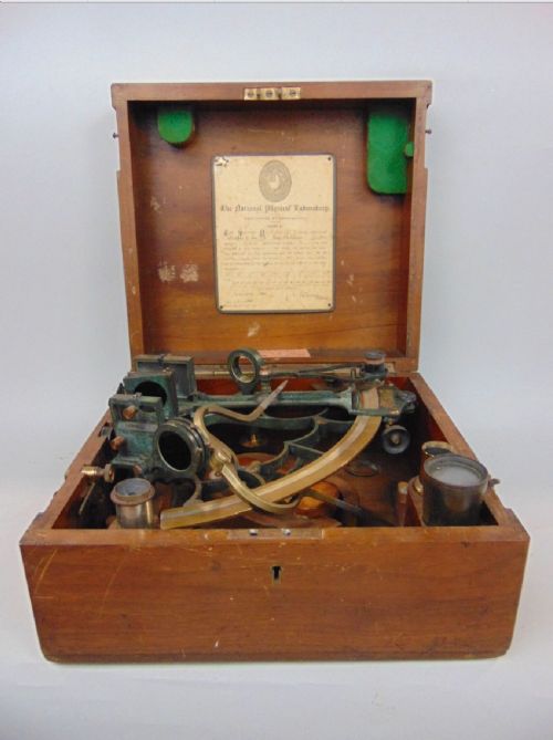 A Brass 7 “ Radius Heath and Co. London Mk 111 Sextant.