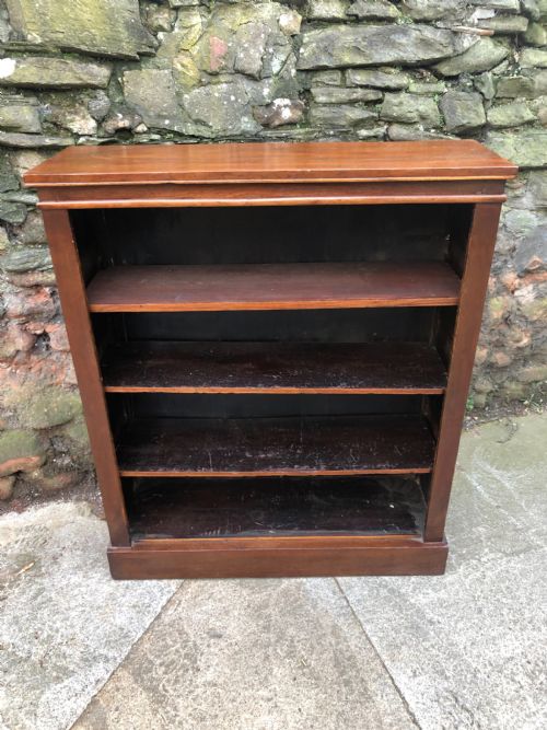 C19th Small Walnut Veneered Bookcase
