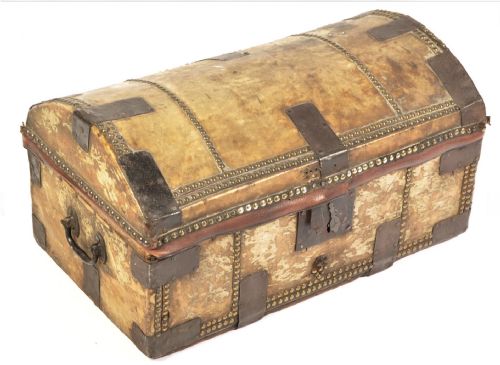 C19th Pigskin Carriage Trunk