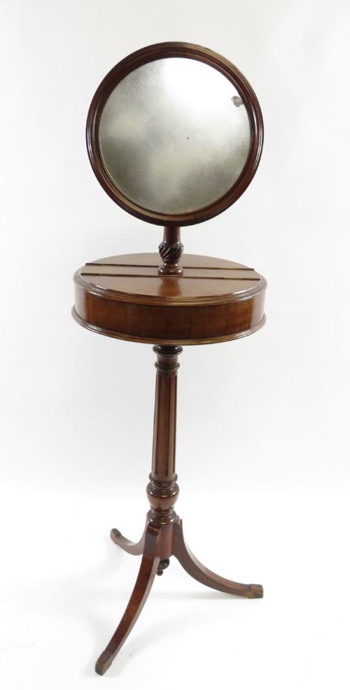 C19th Shaving Mirror on Stand