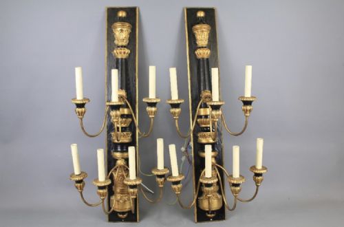Early C20th Pair of Large Wall Lights