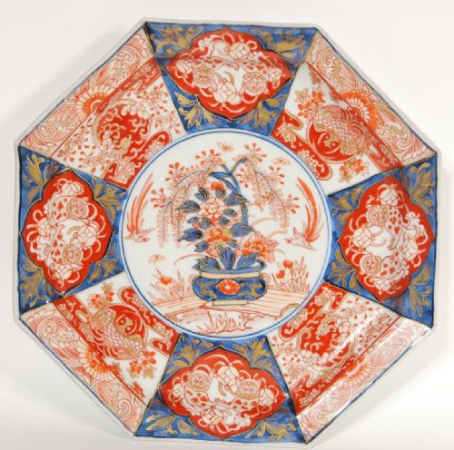 C18th Chinese Imari Hexagonal Charger